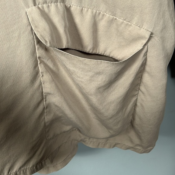 Vintage Spiegel Design Studio Beige Open Front 100% Silk Light Cardigan size 14 - Picture 9 of 16